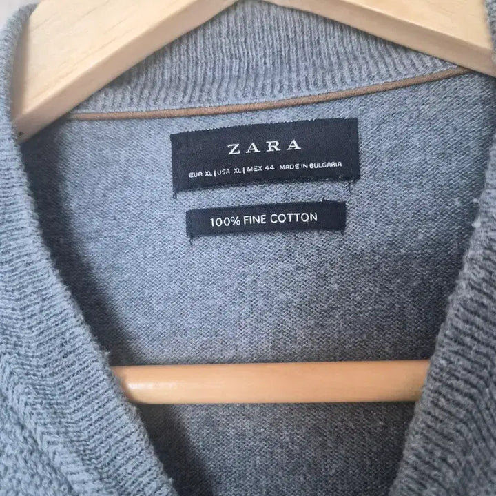[BUNJANG] Zara Grey Knit Zip-Up Cardigan XL / 자라 그레이 니트 집업 가디건 xl 44