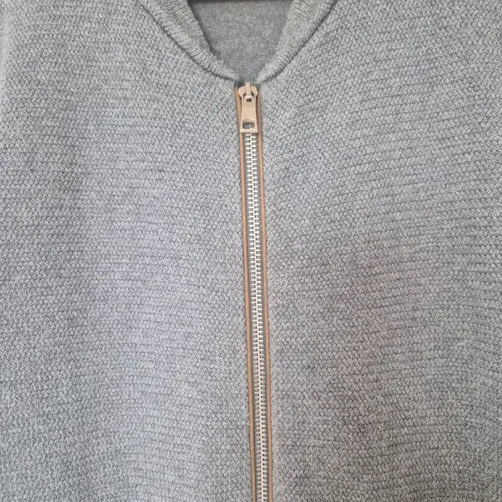 [BUNJANG] Zara Grey Knit Zip-Up Cardigan XL / 자라 그레이 니트 집업 가디건 xl 44