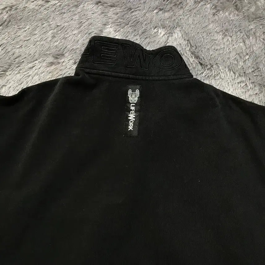[BUNJANG] Lifework (LW) High-Neck Half-Zip Sweatshirt - Black / [[L, 공용] 라이프워크(LW) 하이넥 반집업 맨투맨@316