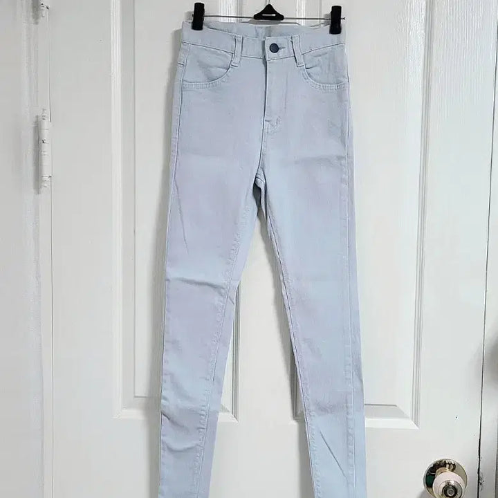 [BUNJANG] Light Blue &amp; Coral High-Waist Skinny Jeans Bundle Set / [새상품] 연블루 반하이웨스트 스키니+코랄 반하이웨스트 스키니