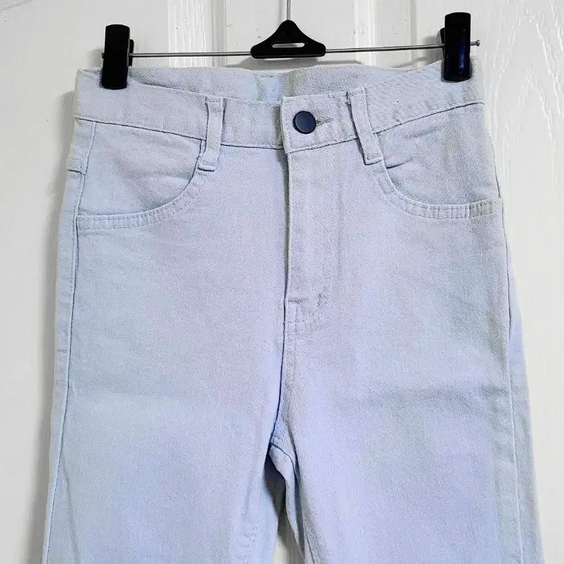 [BUNJANG] Light Blue &amp; Coral High-Waist Skinny Jeans Bundle Set / [새상품] 연블루 반하이웨스트 스키니+코랄 반하이웨스트 스키니