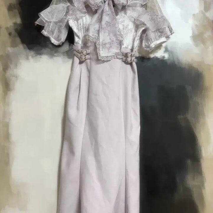 [BUNJANG] Couture by Rosita Floral Docking Long Dress / 쿠튀르 바이 로지타 플로럴 도킹 롱원피스