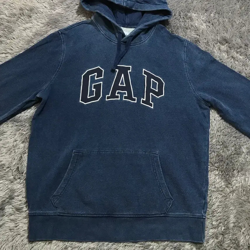 [BUNJANG] GAP Indigo Denim Hoodie T-Shirt / [[L(실 XL), 공용] 갭(GAP) 인디고 데님 후드티셔츠@318