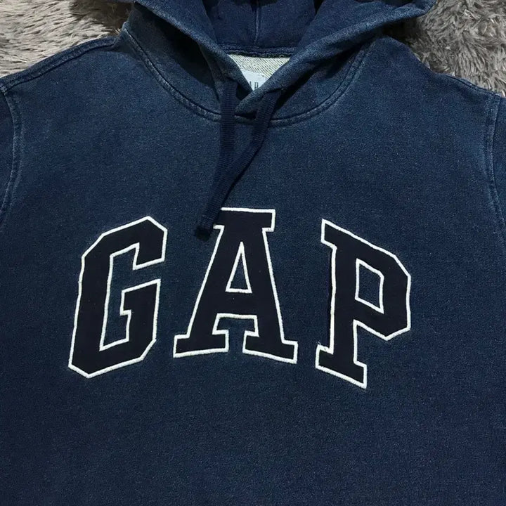 [BUNJANG] GAP Indigo Denim Hoodie T-Shirt / [[L(실 XL), 공용] 갭(GAP) 인디고 데님 후드티셔츠@318