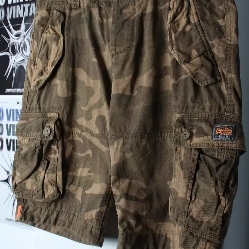 [BUNJANG] Superdry Cargo Shorts Camo XL-2XL / (XL-2XL) 슈퍼드라이 반바지 팬츠 빅사이즈 카모 카고-260B