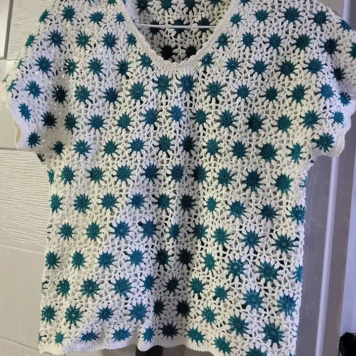 [BUNJANG] Handmade Crochet T-Shirt / 크로셰 손뜨개  티셔츠