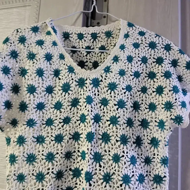 [BUNJANG] Handmade Crochet T-Shirt / 크로셰 손뜨개  티셔츠