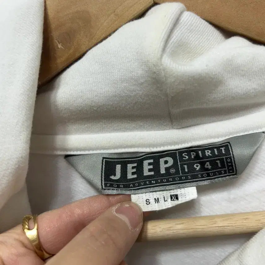 [BUNJANG] Jeep White Hoodie XL / Jeep 지프 화이트 후드티 XL