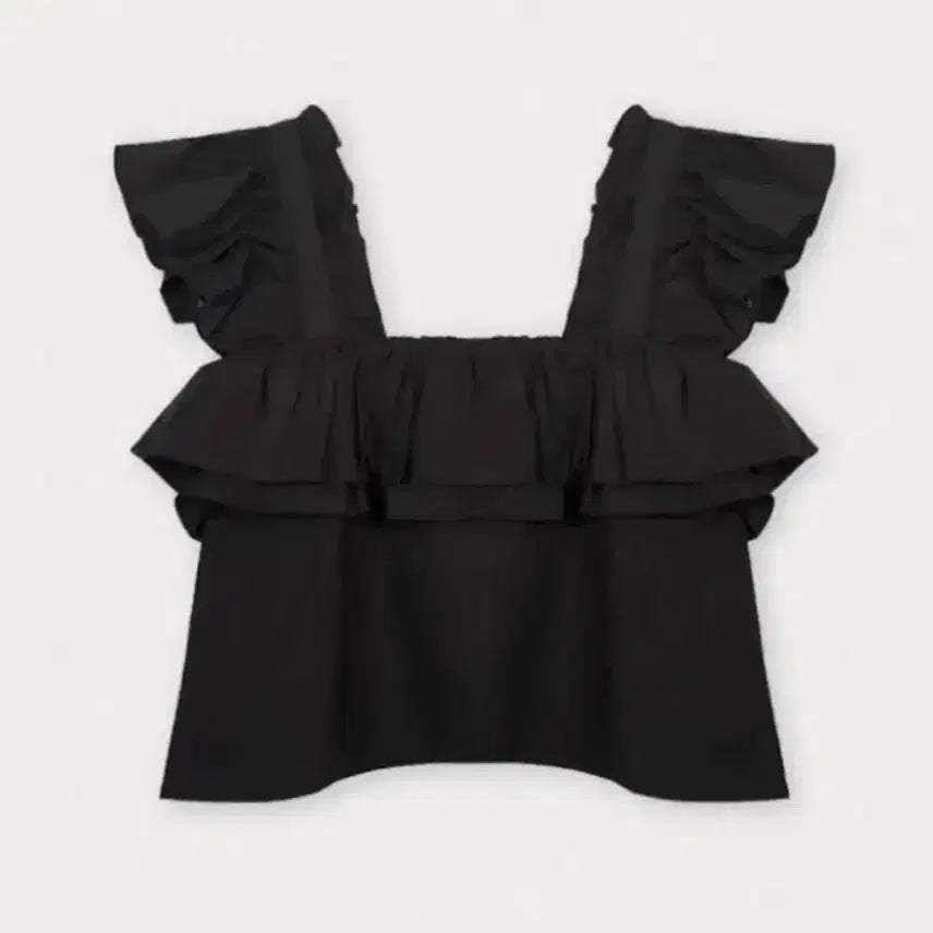 [BUNJANG] Dotees Frill Detail Blouse - Black / 새상품 더티스 블라우스