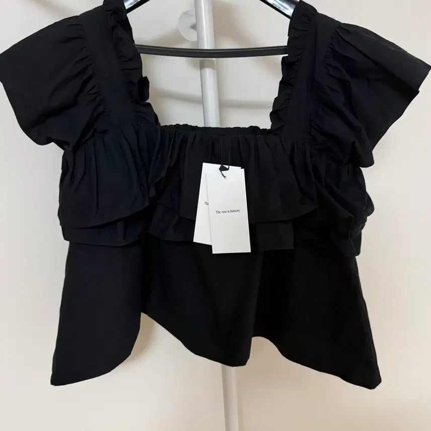 [BUNJANG] Dotees Frill Detail Blouse - Black / 새상품 더티스 블라우스