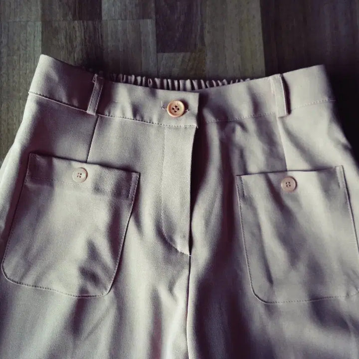 [BUNJANG] Wide Leg Pants - Dark Pink / 핑크와이드바지/55사이즈/새제품수준