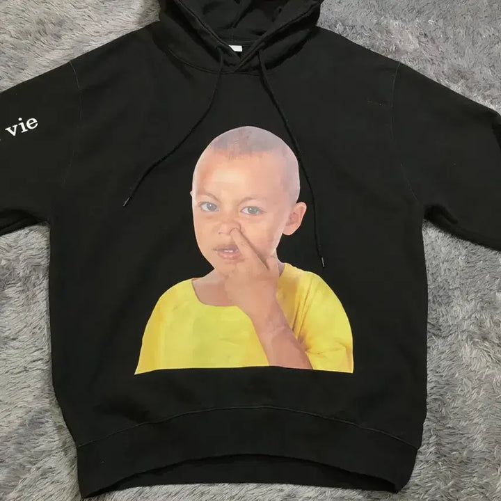 [BUNJANG] ADLV Baby Face Oversized Hoodie Black / [[2,A급,공용] 아크메드라비(ADLV) 코파는소년 후드티셔츠@319