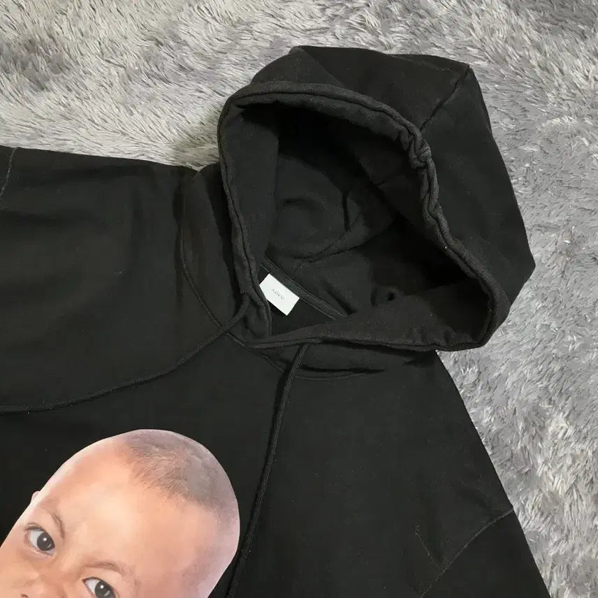 [BUNJANG] ADLV Baby Face Oversized Hoodie Black / [[2,A급,공용] 아크메드라비(ADLV) 코파는소년 후드티셔츠@319