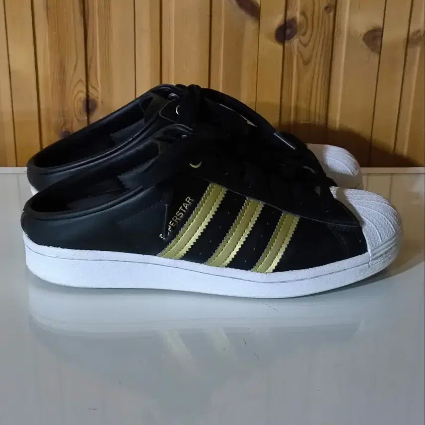 [BUNJANG] Adidas Superstar Mule Sneakers Black Gold / 230mm 아디다스 슈퍼스타 뮬 스니커즈 블랙골드