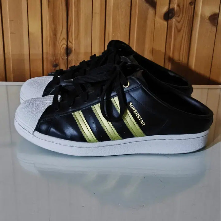 [BUNJANG] Adidas Superstar Mule Sneakers Black Gold / 230mm 아디다스 슈퍼스타 뮬 스니커즈 블랙골드