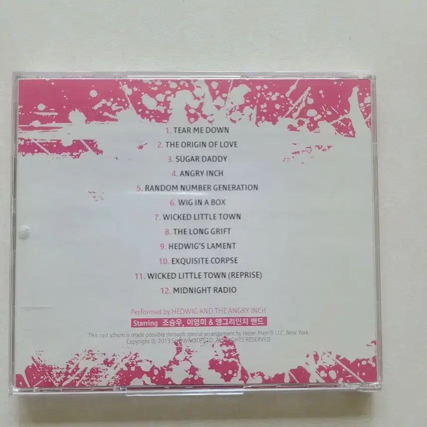 [BUNJANG] 2013 Musical Hedwig OST CD feat. Jo Seung-woo, Lee Young-mi / [희귀/소장용] 2013 뮤지컬 헤드윅 조승우 이영미 OST CD