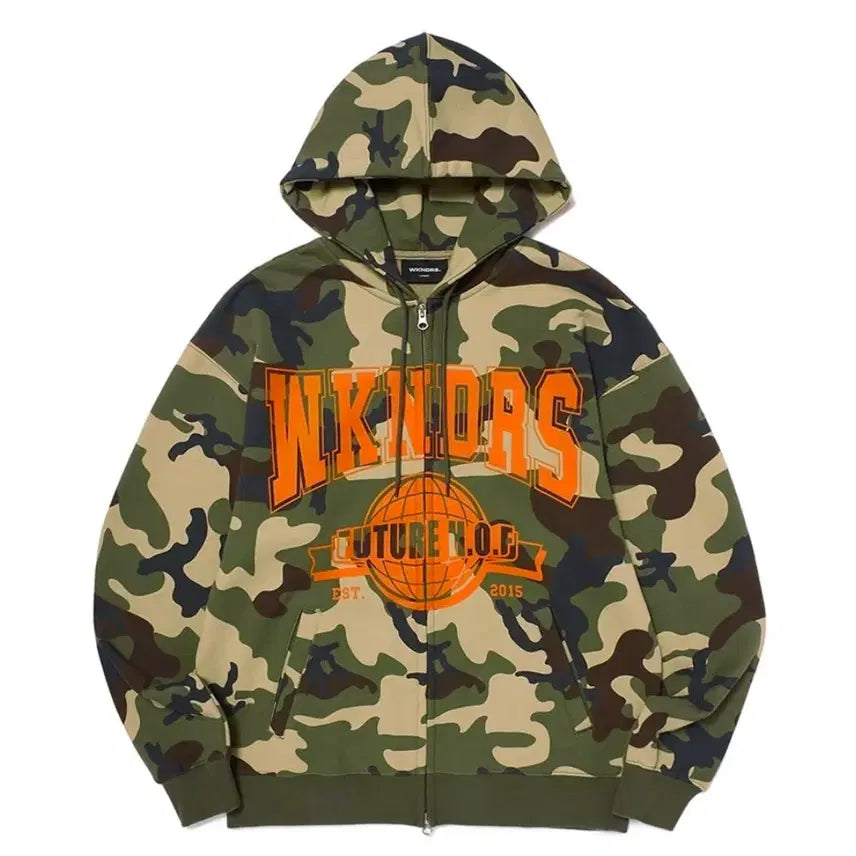 [BUNJANG] WKNDRS H.O.F Camo Hoodie Zip-Up / WKNDRS 위켄더스 H.O.F 카모 후드집업