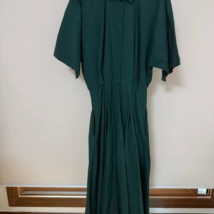 [BUNJANG] Norma Kamali Green Cotton Long Dress / NORMA KAMALI 그린 코튼 원피스