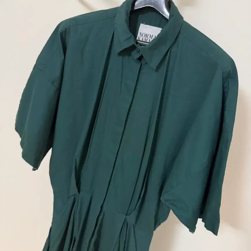 [BUNJANG] Norma Kamali Green Cotton Long Dress / NORMA KAMALI 그린 코튼 원피스