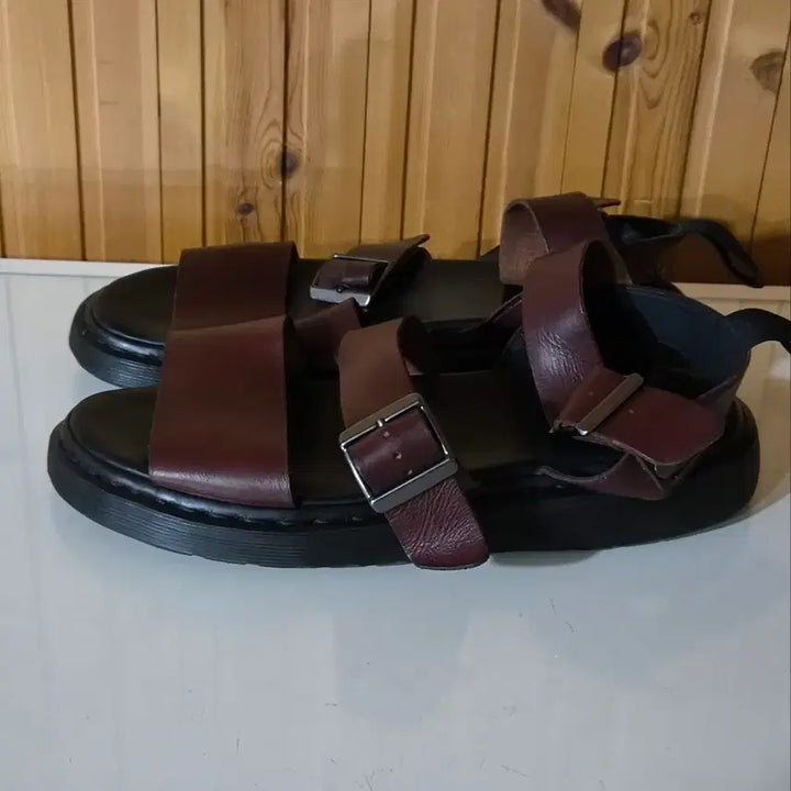 [BUNJANG] Dr. Martens Gryphon Leather Sandals / UK9 280mm 닥터마틴 그리폰 브라운 가죽 샌들