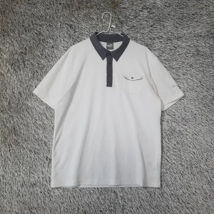[BUNJANG] Puma White Color Block Short Sleeve Polo Shirt / 푸마 puma 화이트 배색 반팔 카라티 1001212