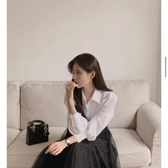 [BUNJANG] White Shirt Blouse / 화이트셔츠브라우스새제품44-66