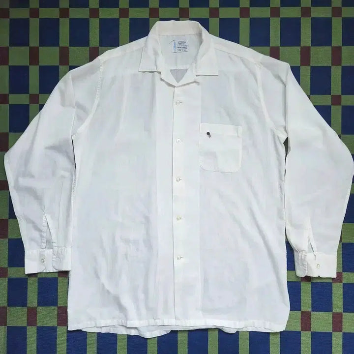 [BUNJANG] 60s JC Penney Towncraft Open Collar Shirt (USA Made) / 60s JC Penney 타운크래프트 오픈카라 셔츠(USAmade)