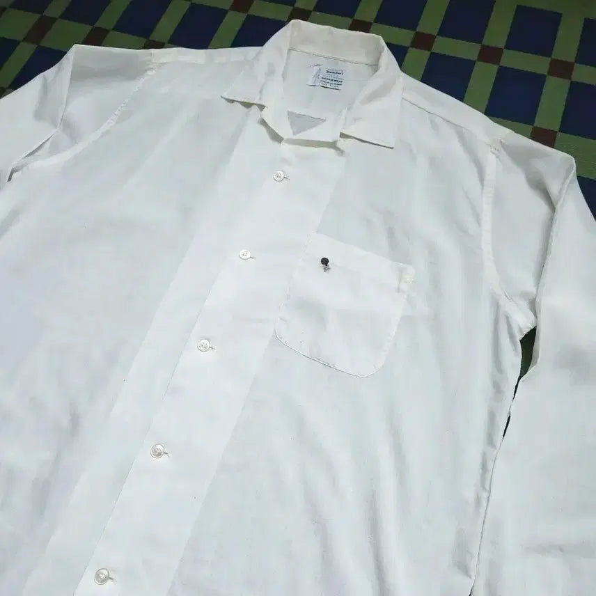 [BUNJANG] 60s JC Penney Towncraft Open Collar Shirt (USA Made) / 60s JC Penney 타운크래프트 오픈카라 셔츠(USAmade)