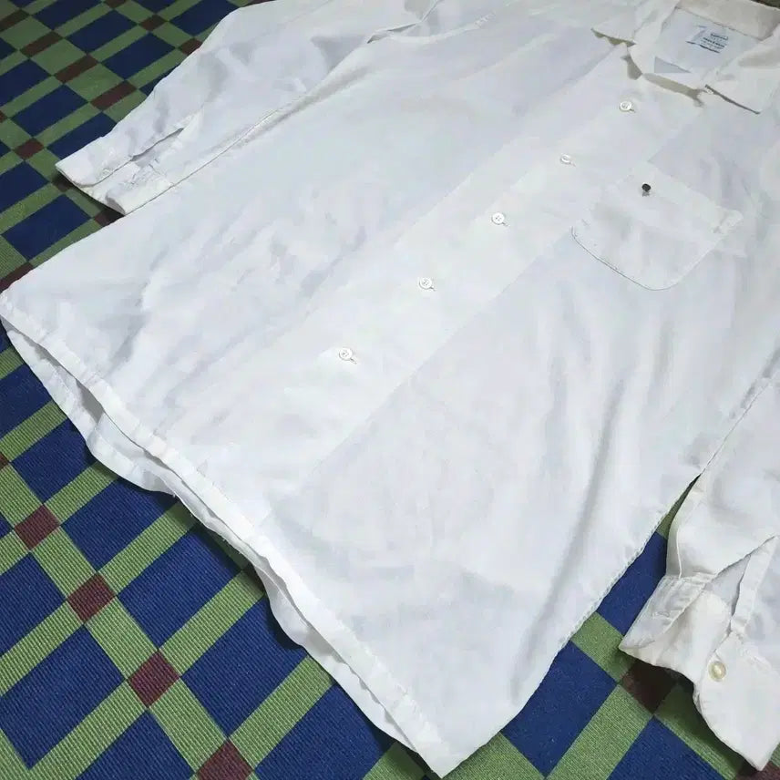 [BUNJANG] 60s JC Penney Towncraft Open Collar Shirt (USA Made) / 60s JC Penney 타운크래프트 오픈카라 셔츠(USAmade)