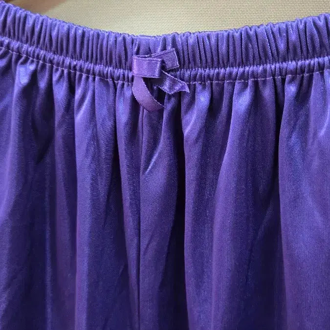 [BUNJANG] Purple Glossy Lace Pajama Pants / 퍼플 광택 레이스 잠옷 바지
