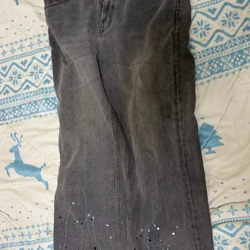 [BUNJANG] Maison Minead Black Denim Pants / 메종미내드 흑청 바지