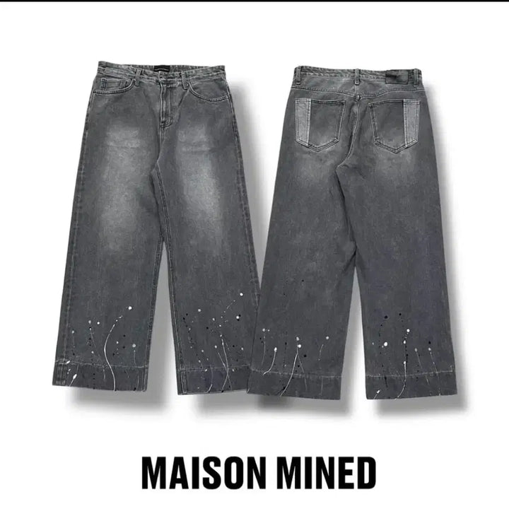 [BUNJANG] Maison Minead Black Denim Pants / 메종미내드 흑청 바지