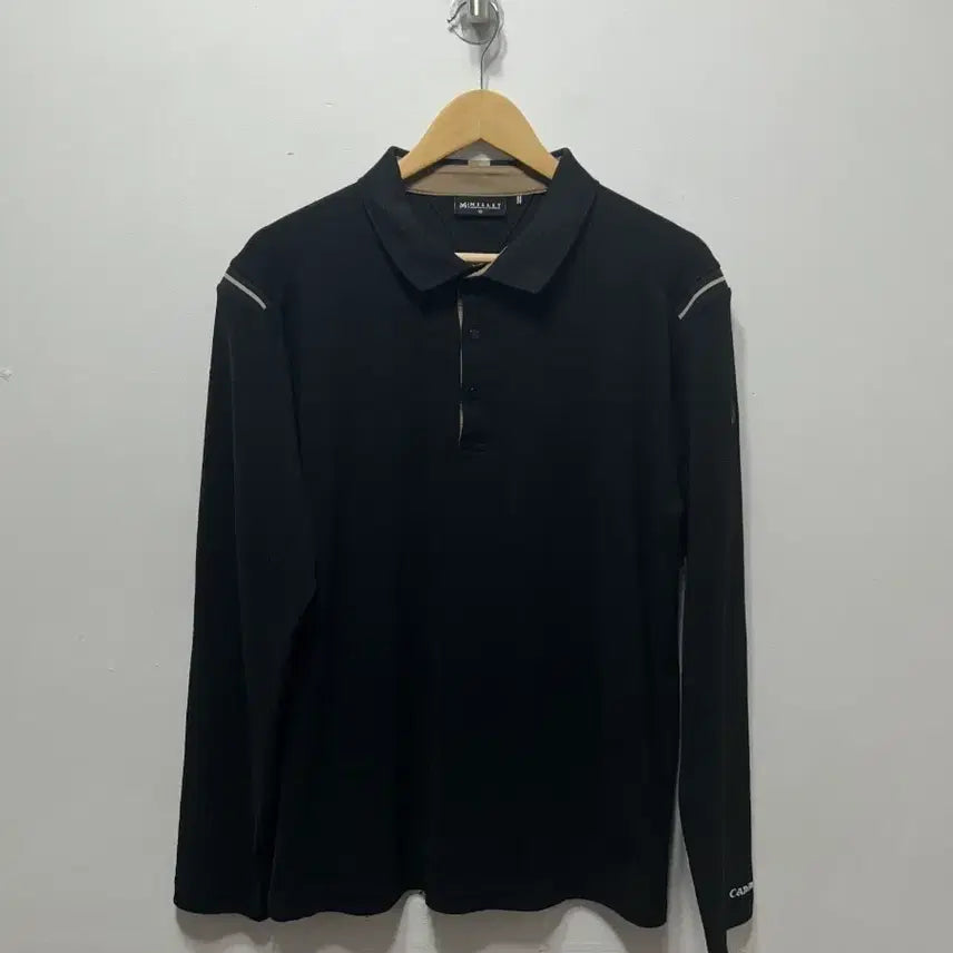[BUNJANG] Millet Black Long-Sleeve Polo Shirt XL / 밀레 검정색 긴팔 폴로티 XL