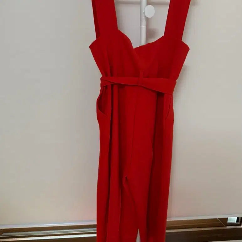 [BUNJANG] Daily Market Red Jumpsuit / 데일리마켓 레드 점프수트