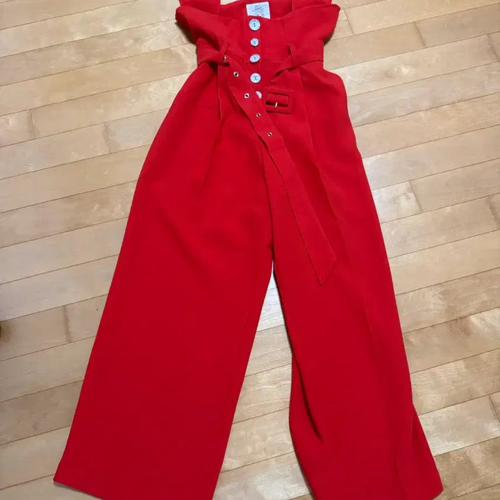 [BUNJANG] Daily Market Red Jumpsuit / 데일리마켓 레드 점프수트