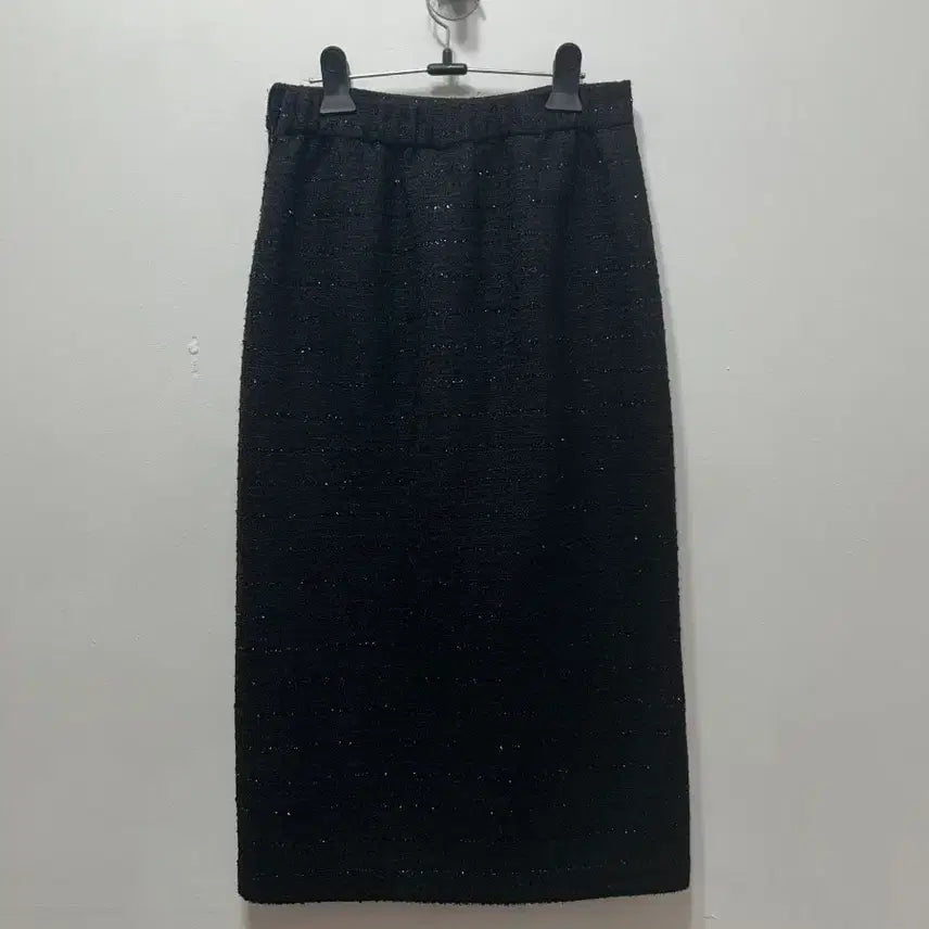[BUNJANG] Black Tweed H-Line Skirt / 블랙 트위드 H라인 스커트 F