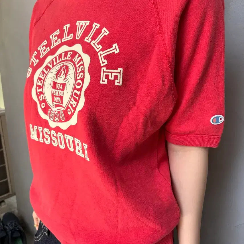 [BUNJANG] Champion Sashiko T-Shirt / 챔피온 사시코 맨투맨 반팔 티셔츠