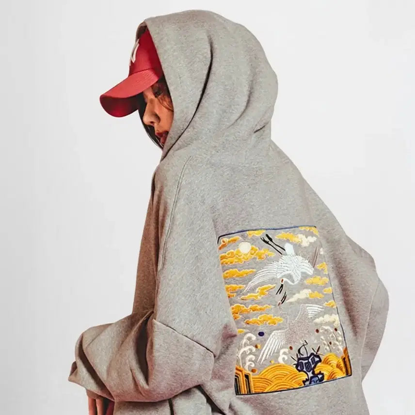 [BUNJANG] Haeulryang Double Crane Chest Armor Hooded Jacket / Denim Jacket / 하을량 쌍학흉배 후드/자켓 양도합니다