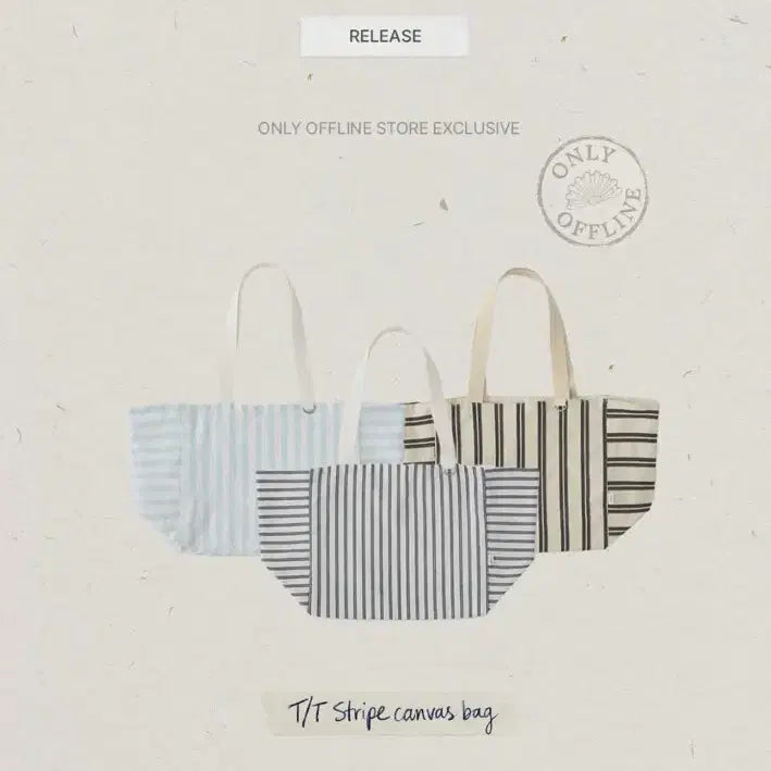[SOLD OUT] 타낫 스트라이프 캔버스 백 가방 tannat stripe bag