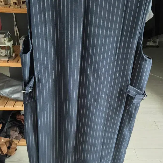 [BUNJANG] Striped Sleeveless Dress Navy / 스트라이프 민소매 원피스 네이비