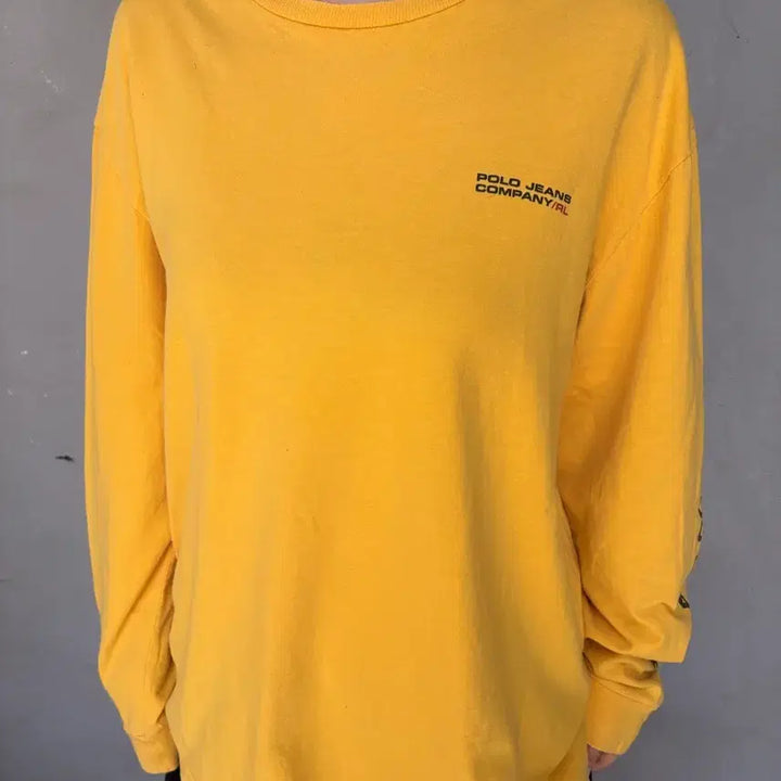 [BUNJANG] Polo Jeans Yellow Long Sleeve Shirt L / 폴로진 롱슬리브