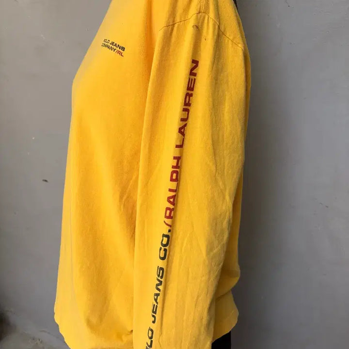 [BUNJANG] Polo Jeans Yellow Long Sleeve Shirt L / 폴로진 롱슬리브