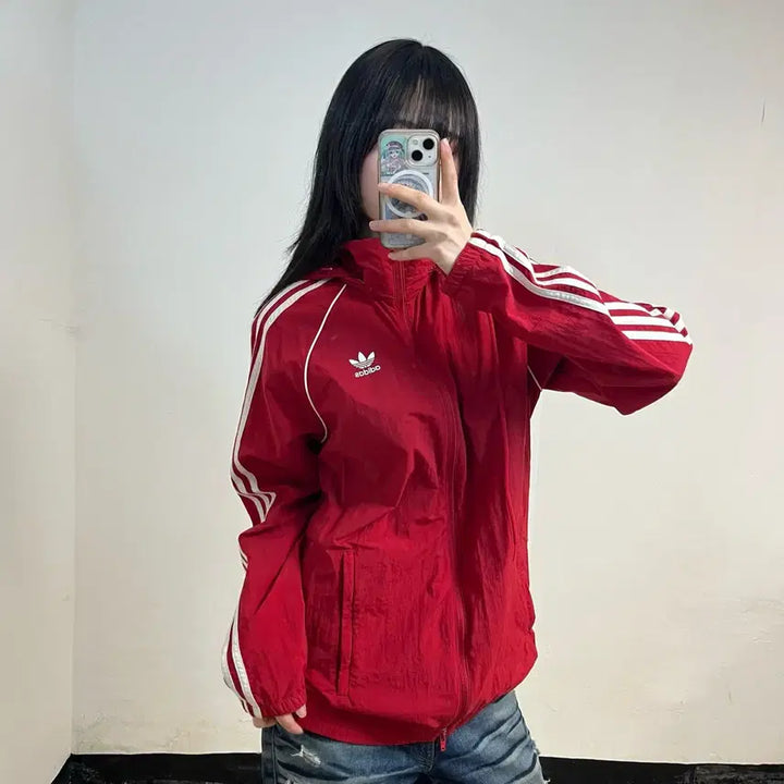 [BUNJANG] Adidas Originals Trefoil Windbreaker Jacket / 아디다스 오리지널 트레포일 바람막이