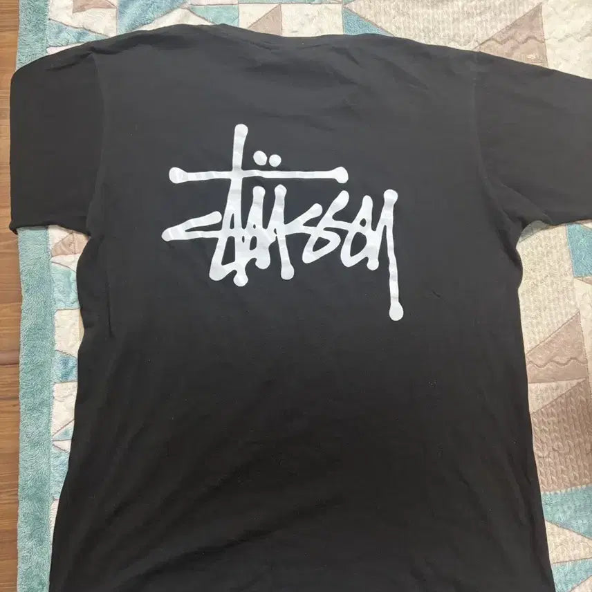 [BUNJANG] Stussy Basic Logo Short Sleeve T-Shirt Black L / 스투시 기본 로고 반팔 블랙 판매
