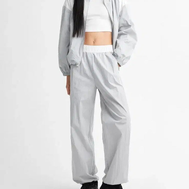 [BUNJANG] MIXXO Color-Block Wide Pants (24-inch) / 미쏘(MIXXO) 배색 와이드팬츠 24인치