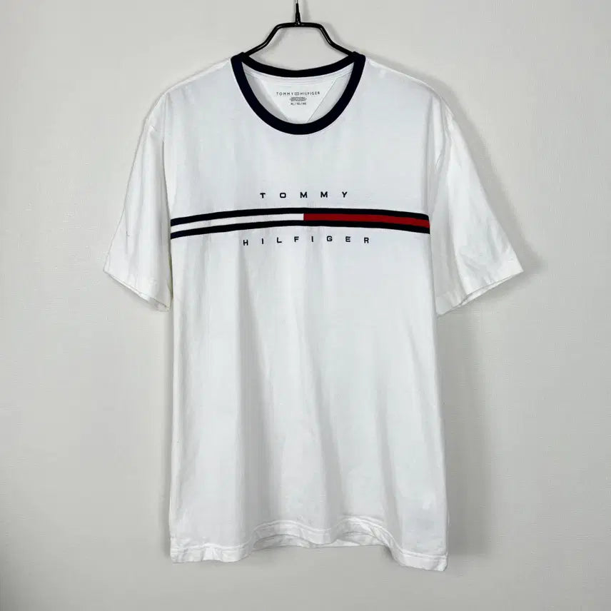 [BUNJANG] Tommy Hilfiger White Round Neck T-Shirt Men&