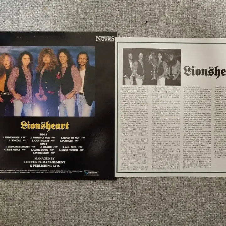 [BUNJANG] Lionsheart Same Pop Rock LP (1993) / 팝 락 LP 엘피 (Lionsheart)
