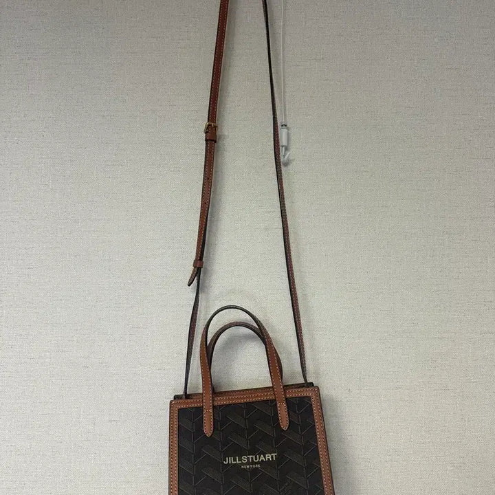 [BUNJANG] JILLSTUART Brown Pattern Mini Crossbody Bag / 질스튜어트 브라운 패턴 미니 크로스백