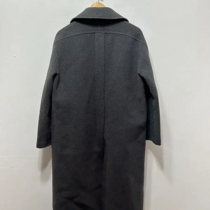 [BUNJANG] System Double Button Long Coat Dark Grey / 시스템 더블 버튼 롱 코트 다크그레이