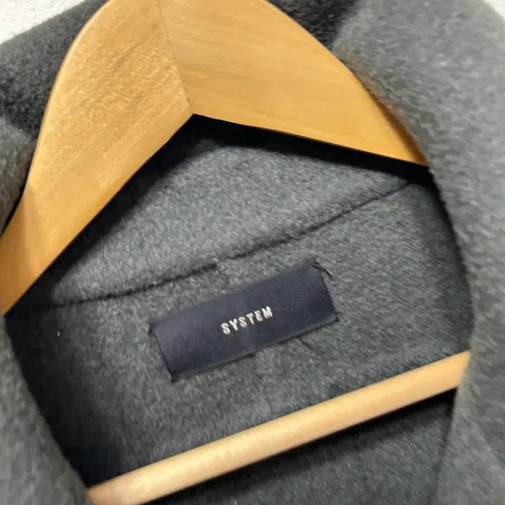 [BUNJANG] System Double Button Long Coat Dark Grey / 시스템 더블 버튼 롱 코트 다크그레이